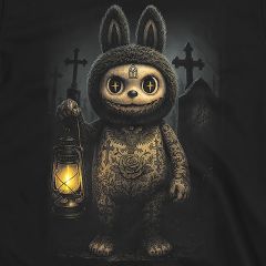 Evil Labubu Lantaarn T-shirt – Donker Gothic Horror Streetwear Shirt