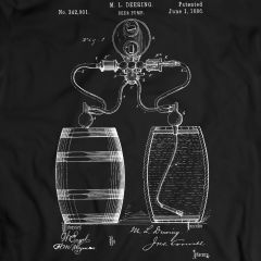 Bierpomp Werkwijze Vat Patent Patent T-shirt 100% Katoen Verjaardagscadeau