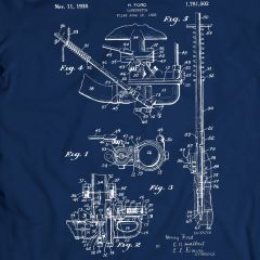 Carburator H. Ford 1930 Patent T-shirt 100% Katoen Verjaardagscadeau