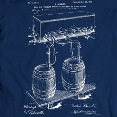 Koude Lucht Druk Bier Patent T-shirt 100% Katoen Verjaardagscadeau