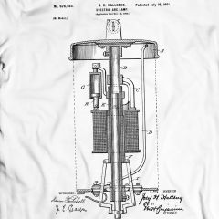 Elektrische Boog Lamp Patent T-shirt 100% Katoen Verjaardagscadeau