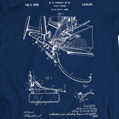 Harley Davidson Kickstand Patent T-shirt 100% Katoen Verjaardagscadeau