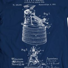Wijn Maken Patent T-shirt Cadeauidee Voor Heren 100% Katoen Verjaardagscadeau