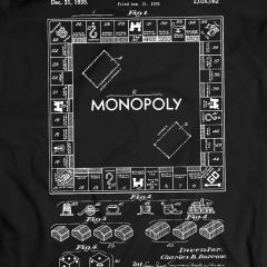 Monopoly Bordspel Patent T-Shirt Verjaardagscadeau