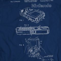 Nintendo Gameboy 1993 Spel Patent T-Shirt Verjaardagscadeau