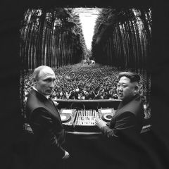 Global Groove Masters East Side Back to Back Putin Kim Jong Un Dj T-shirt