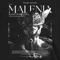 Malenia Elden Ring Vintage T-shirt – Donker Fantasy Soulslike Game Geïnspireerd Shirt