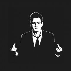 Charlie Sheen Middenvingers T-Shirt