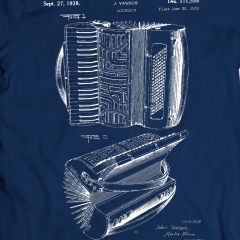 Accordeon Patent T-Shirt 100% Katoen