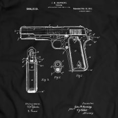 1911 PISTOL  PISTOL Patent  Patent T-Shirt  T-Shirt Mens