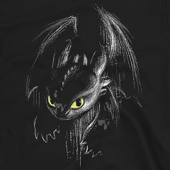 Toothless Fury Ink T-Shirt – geïnspireerd door How To Train Your Dragon