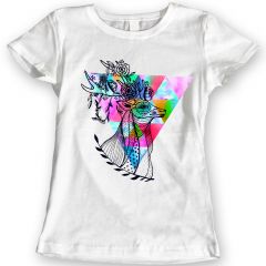 Hertenbloemen Zomer 2019 T-Shirts Waterverf Cadeauidee Voor Dames 100% Katoen