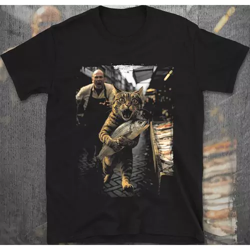 Catch of the Day Gone Wrong â Cat Thief T-Shirt
