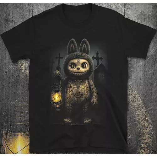 Evil Labubu Lantaarn T-shirt â Donker Gothic Horror Streetwear Shirt