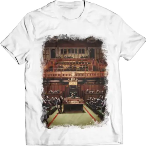 Monkey Parliament T-Shirt Design by Banksy
