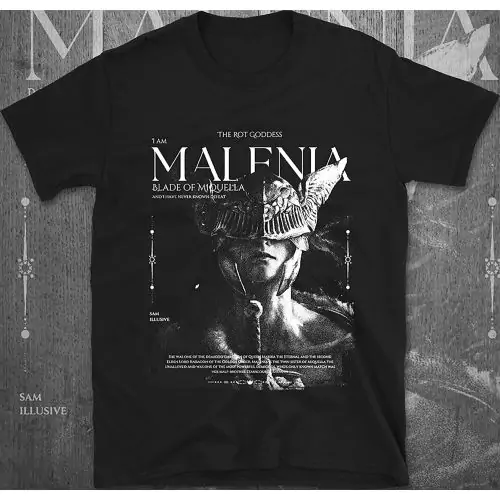 Malenia Elden Ring Vintage T-shirt – Donker Fantasy Soulslike Game Geïnspireerd Shirt