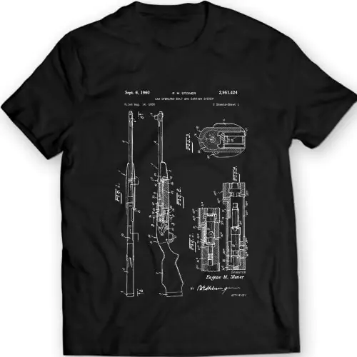 AR-10 Battle Rifle Patent-T-shirt: vergrendel, laad en ontketen stijl!
