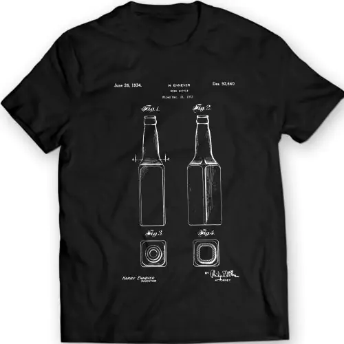 Bierfles Patent 1933 T-shirt - Proost op tijdloos vakmanschap!