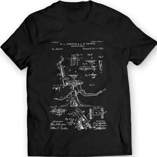 Tandartsstoel Tandkruk Patent T-shirt – Een vintage tandheelkundig genot