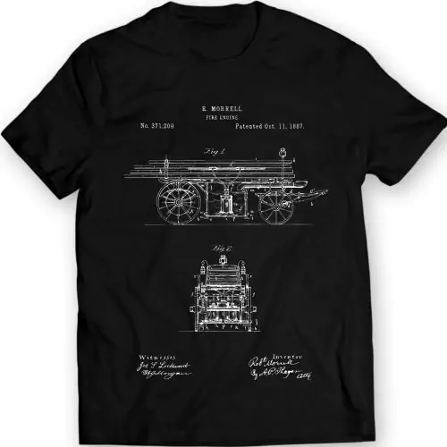 Vintage Heroics: Morrell Fire Engine patent-T-shirt 1887