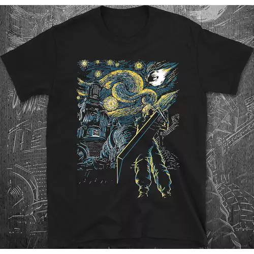 Starry Remake T-Shirt – geïnspireerd door Final Fantasy & Van Gogh