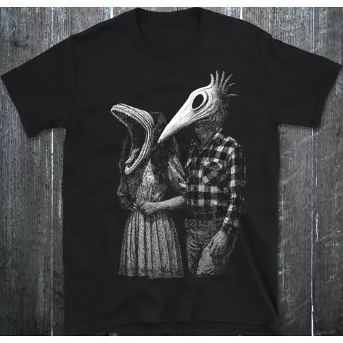 Vreemd & Ongewoon – Adam & Barbara Horror Koppel T-shirt