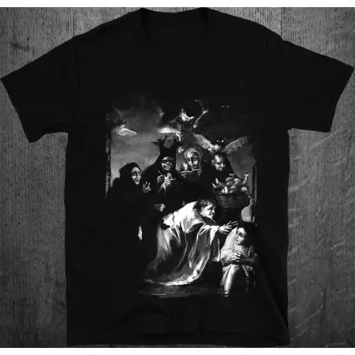 Verhoog je stijl met ons exclusieve T-shirt met Goya's "The Spell": een meeslepend meesterwerk, behoud van artistieke expressie, historische elegantie en comfort. Bestel nu, draag de magie en wek bewondering op.
